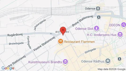 Kontorlokaler til leje i Odense C - kort over placeringen
