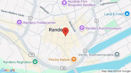 Erhvervslokaler til leje i Randers C - kort over placeringen