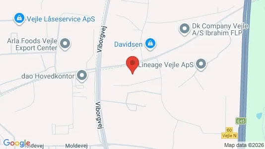 Kontorlokaler til leje i Vejle Centrum - kort over placeringen