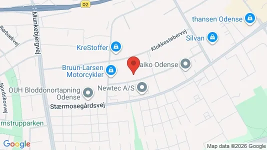 Lagerlokaler til leje i Odense M - kort over placeringen