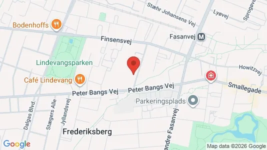 Kontorlokaler til leje i Frederiksberg - kort over placeringen