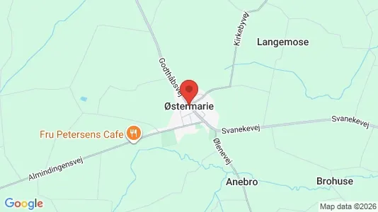 Erhvervslokaler til leje i Østermarie - kort over placeringen
