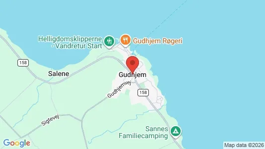 Butikslokaler til leje i Gudhjem - Foto fra Google Street View