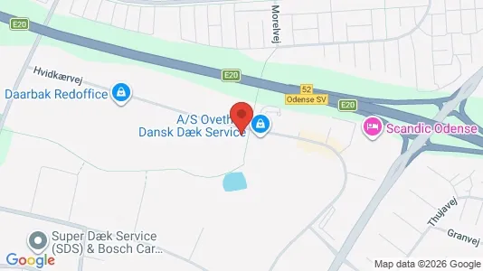 Kontorlokaler til leje i Odense SV - kort over placeringen