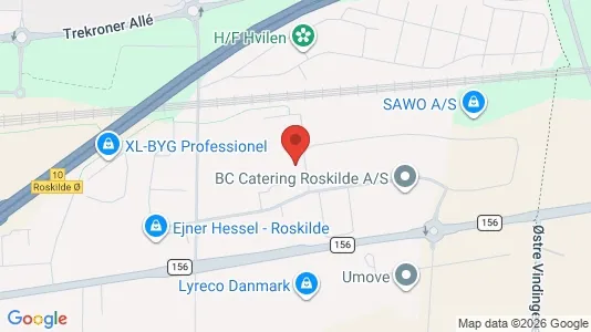 Kontorlokaler til leje i Roskilde - kort over placeringen