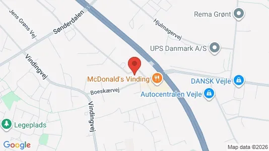 Kontorlokaler til leje i Vejle Centrum - kort over placeringen