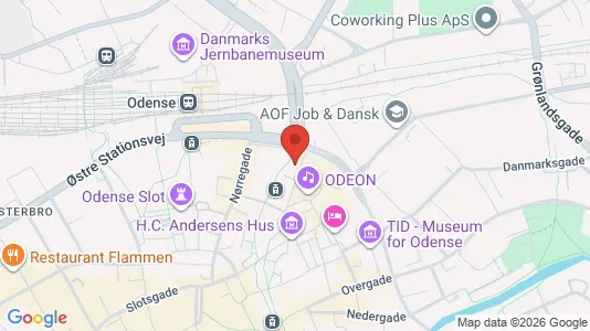 Kontorlokaler til leje i Odense C - kort over placeringen