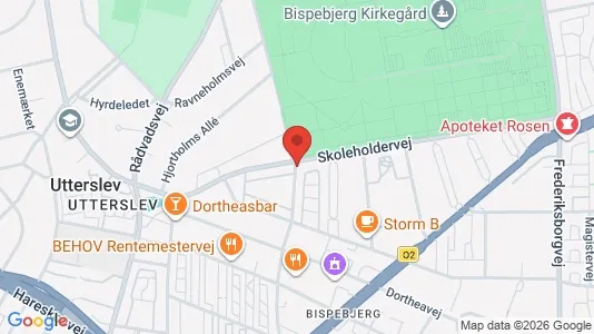 Erhvervslokaler til leje i København NV - kort over placeringen