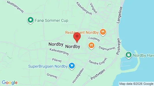 Erhvervslokaler til leje i Fanø - kort over placeringen