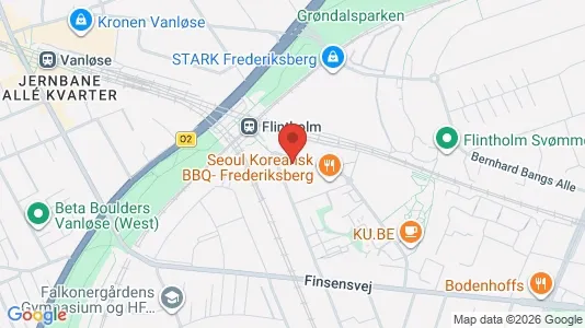 Erhvervslokaler til leje i Frederiksberg - kort over placeringen