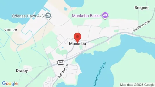 Erhvervslokaler til leje i Munkebo - kort over placeringen