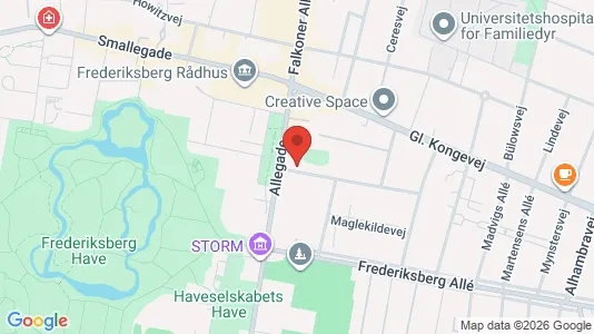 Erhvervslokaler til leje i Frederiksberg C - kort over placeringen