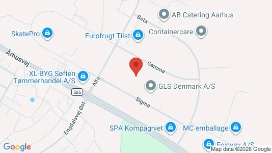Erhvervslokaler til leje i Hinnerup - kort over placeringen