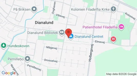 Erhvervslokaler til leje i Dianalund - kort over placeringen