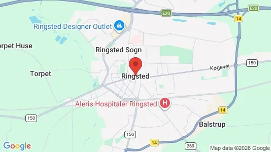 Butikslokaler til leje i Ringsted - Foto fra Google Street View