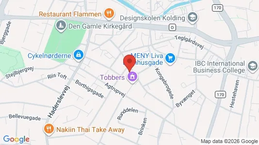 Kontorlokaler til leje i Kolding - kort over placeringen