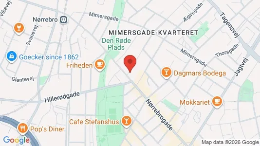 Kontorlokaler til leje i Nørrebro - kort over placeringen