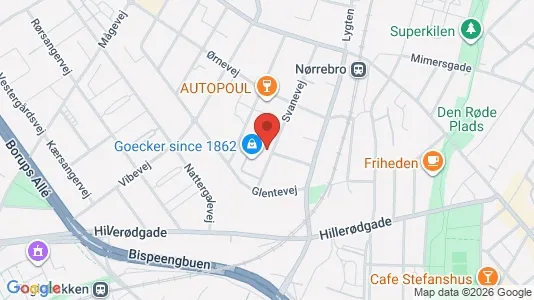 Erhvervslokaler til leje i København NV - kort over placeringen