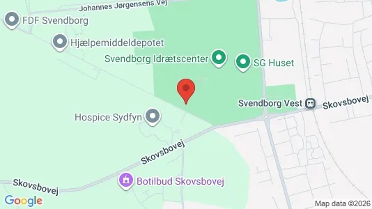 Erhvervslokaler til leje i Svendborg - kort over placeringen