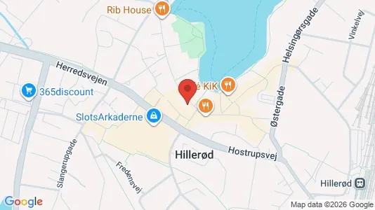 Erhvervslokaler til leje i Hillerød - kort over placeringen