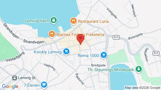 Erhvervslokaler til leje i Lemvig - kort over placeringen