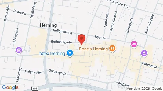 Erhvervslokaler til leje i Herning - kort over placeringen