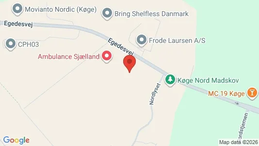 Erhvervslokaler til leje i Køge - kort over placeringen