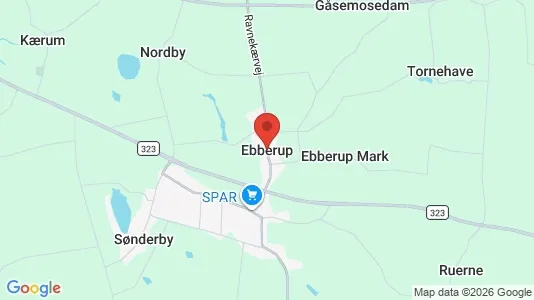 Restaurantlokaler til leje i Ebberup - kort over placeringen