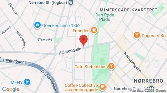 Erhvervslokaler til leje i Nørrebro - kort over placeringen