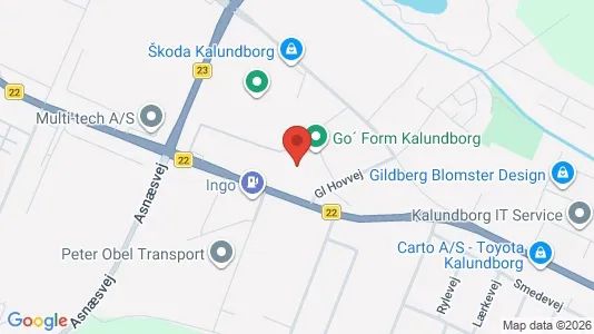 Kontorlokaler til leje i Kalundborg - kort over placeringen