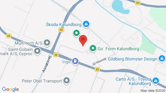 Kontorlokaler til leje i Kalundborg - kort over placeringen