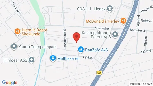 Erhvervslokaler til leje i Herlev - kort over placeringen