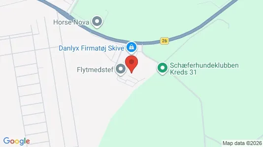 Erhvervslokaler til leje i Skive - kort over placeringen