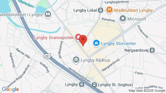 Erhvervslokaler til leje i Kongens Lyngby - kort over placeringen