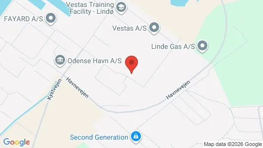 Erhvervslokaler til leje i Munkebo - kort over placeringen