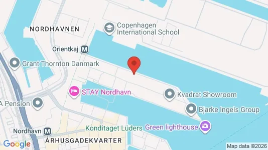 Showrooms til leje i Nordhavn - kort over placeringen