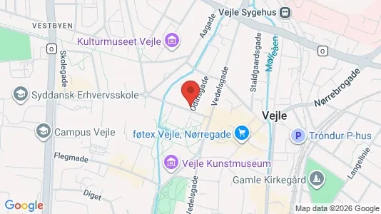 Erhvervslokaler til leje i Vejle Centrum - Foto fra Google Street View