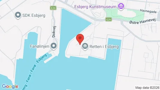 Kontorlokaler til leje i Esbjerg Centrum - kort over placeringen