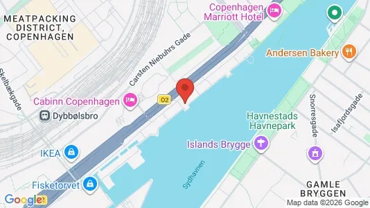 Kontorlokaler til leje i Vesterbro - kort over placeringen