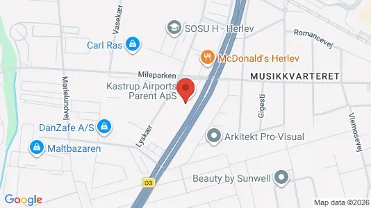 Kontorlokaler til leje i Herlev - kort over placeringen