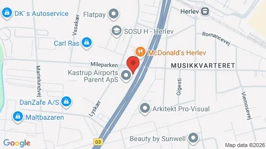 Kontorlokaler til leje i Herlev - kort over placeringen