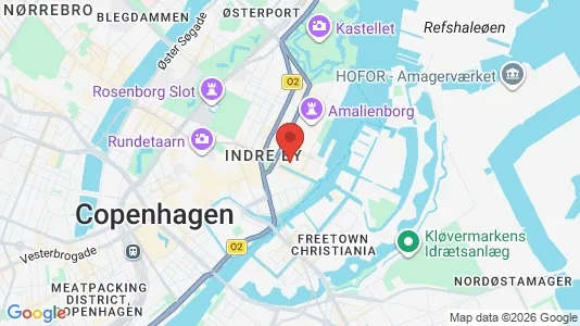 Erhvervslokaler til leje i København K - kort over placeringen