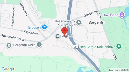 Kontorlokaler til leje i Virum - kort over placeringen