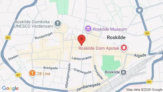 Erhvervslokaler til leje i Roskilde - kort over placeringen