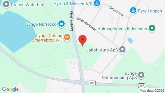 Lagerlokaler til leje i Lynge - kort over placeringen