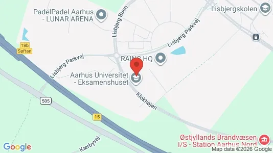 Kontorlokaler til leje i Århus N - kort over placeringen