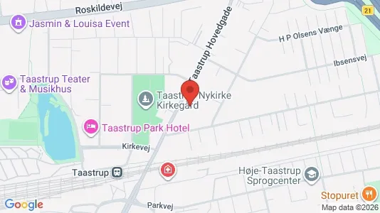 Kontorlokaler til leje i Taastrup - kort over placeringen