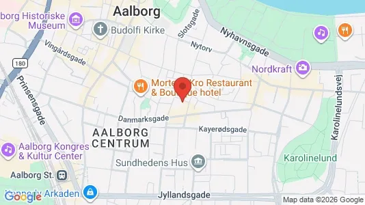 Kontorlokaler til leje i Aalborg Centrum - kort over placeringen