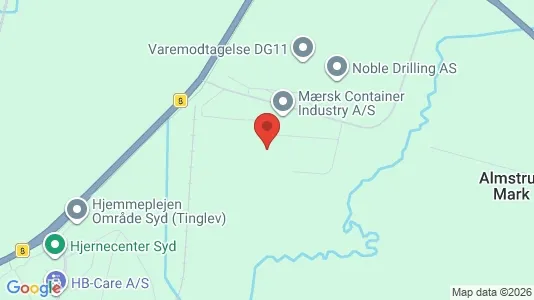 Lagerlokaler til leje i Tinglev - kort over placeringen