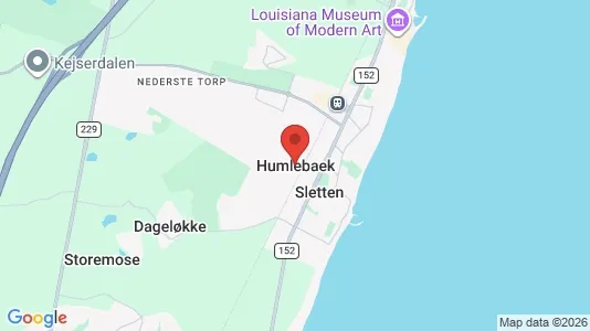 Kontorlokaler til leje i Humlebæk - kort over placeringen
